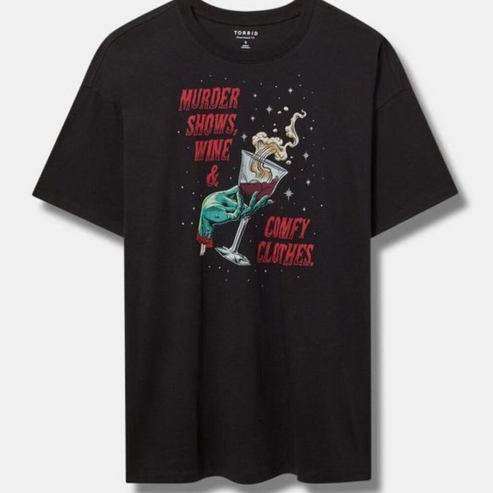 TORRID Oversized Heritage Jersey Murder Wine Tee